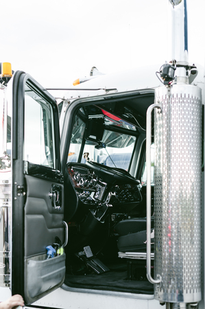 exhibition of vehicles, elements of the exterior of the parking lotの写真素材