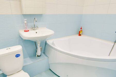 Russia, Moscow- september 20, 2017: interior room apartment. standard repair decoration in the hostelのeditorial素材