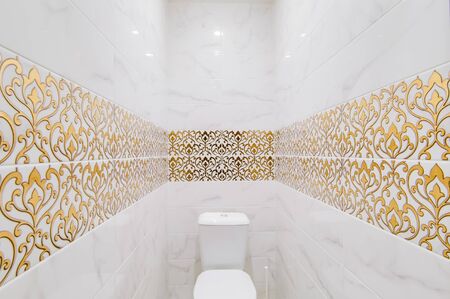 Russia, Moscow- september 20, 2017: interior room apartment. bathroom and toiletのeditorial素材