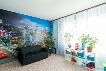 Russia, Novosibirsk - 20 March, 2016: interior room apartmentのeditorial素材