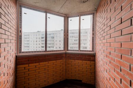 Russia, Moscow- June 13, 2018: interior room apartment. standard repair decoration in hostelのeditorial素材