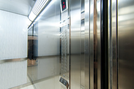 Russia, Moscow- June 13, 2018: elevator interior