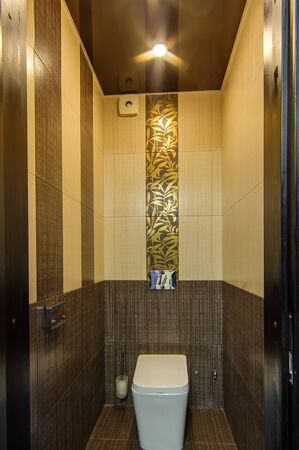 Russia, Moscow- June 17, 2018: interior room apartment. standard repair decoration in hostelのeditorial素材