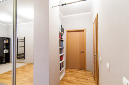 Russia, Moscow- May 07, 2018: interior room apartment. standard repair decoration in hostelのeditorial素材