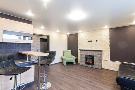 Russia, Moscow- May 05, 2018: interior room apartment. standard repair decoration in hostelのeditorial素材