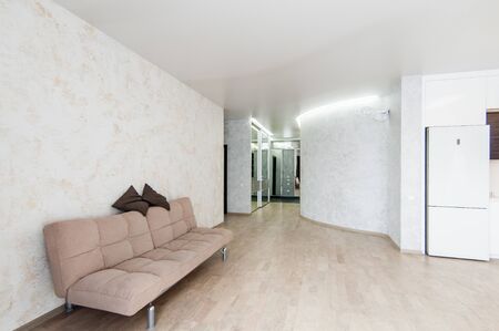 Russia, Moscow- May 20, 2019: interior room apartment. standard repair decoration in hostelのeditorial素材