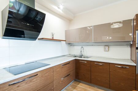 Russia, Moscow- May 21, 2019: interior room apartment. standard repair decorationのeditorial素材