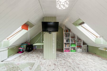 Russia, Moscow- May 20, 2019: interior room apartment. standard repair decoration in hostel. townhouseのeditorial素材