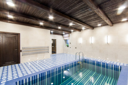 Russia, Moscow- May 29, 2019: interior room apartment. bathhouse, sauna
