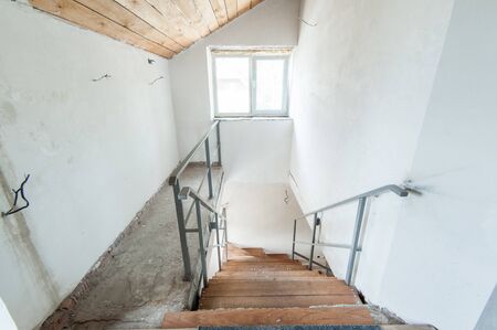 Russia, Moscow- June 05, 2019: interior room apartment. standard repair decoration in hostelのeditorial素材