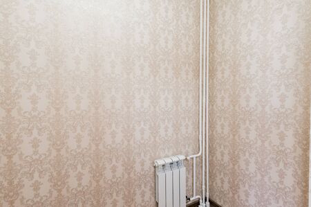 Russia, Moscow- July 06, 2019: interior room apartment. standard repair decoration in hostel. bright empty room without furnitureのeditorial素材