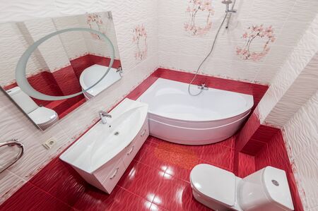 Russia, Moscow- July 06, 2019: interior room apartment. standard repair decoration in hostelのeditorial素材