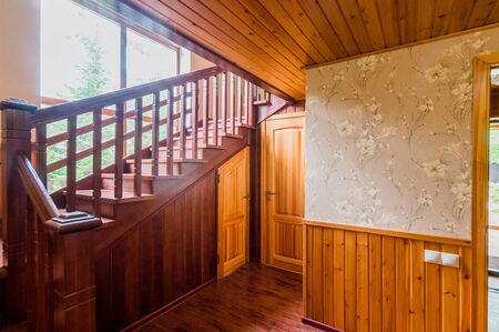 Russia, Moscow- July 23, 2019: interior room apartment. stairs, stepsのeditorial素材