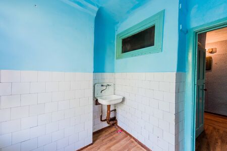 Russia, Moscow- August 05, 2019: interior room apartment decrepit old careless not modern setting. cosmetic repairs requiredのeditorial素材