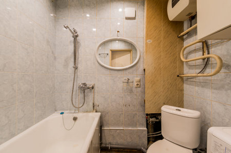 Russia, Moscow- August 05, 2019: interior room apartment modern bright cozy atmosphere. general...