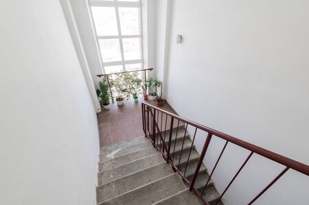 Russia, Moscow- August 05, 2019: interior room apartment modern bright cozy atmosphere. general cleaning, home decoration, preparation of house for sale. public place, porchのeditorial素材