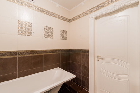 Russia, Moscow- September 07, 2019: interior room apartment modern bright cozy atmosphere. general cleaning, home decoration, preparation of house for saleのeditorial素材