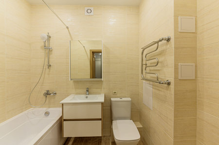 Russia, Moscow- October 17, 2019: interior room apartment modern bright cozy atmosphere. general...