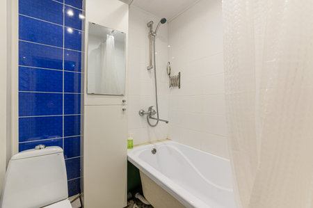 Russia, Moscow- October 17, 2019: interior room apartment modern bright cozy atmosphere. general...