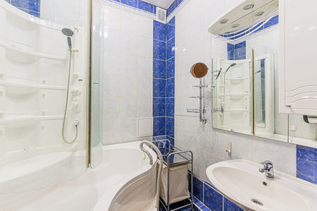 Russia, Moscow- November 20, 2019: interior room apartment modern bright cozy atmosphere. general...