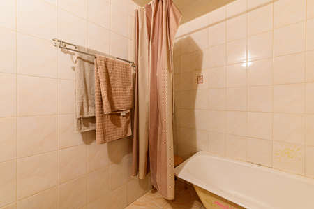 Russia, Moscow- January 27, 2020: interior room apartment modern bright cozy atmosphere. general cleaning, home decoration, preparation of house for saleのeditorial素材