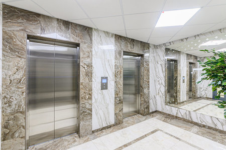 interior public place, house entrance. doors, walls, corridors staircase