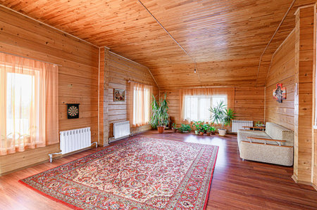 standard interior apartment living room with sofaの写真素材