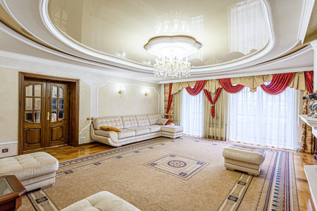 standard interior apartment living room with sofaの写真素材