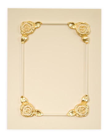 beige facade with gold gilding on the case furnitureの写真素材