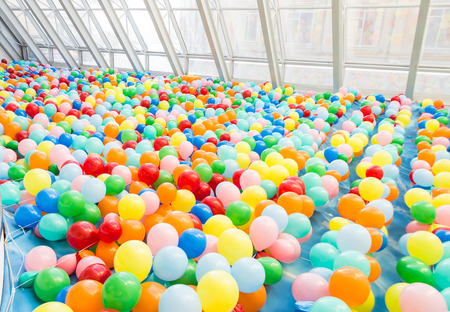 jewelery shop in colorful balloonsの写真素材