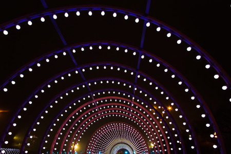 MOSCOW- December 20, many lights in the Gorky recreation park in Moscow, a popular touristic place, on December 20, 2013 in Moscowのeditorial素材