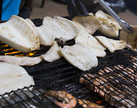 auction of fish at Thailand wholesale fish marketの写真素材