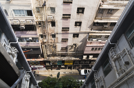 Beautiful architecture of the city of Hong Kong, Hong Kong, March 1, 2017のeditorial素材