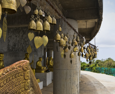 Thailand, Phuket, April 20, 2015, bells to scare away evil spirits and Buddhism in Thailandの写真素材