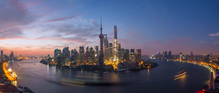 Lujiazui of Shanghai Sunrise