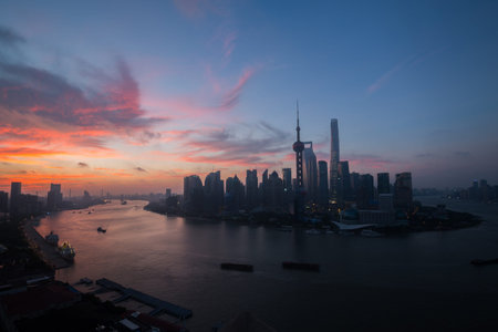 Lujiazui of Shanghai Sunrise
