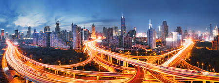 Shanghai urban night scene