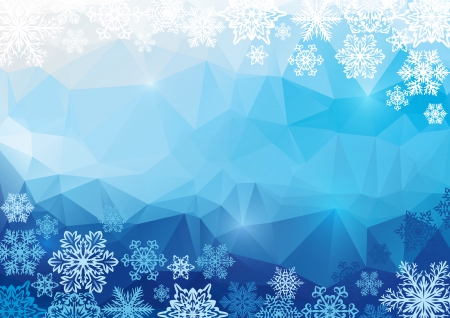 Blue abstract polygonal background with snowflakes
のイラスト素材