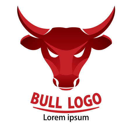 bull head logo - vector illustrationのイラスト素材