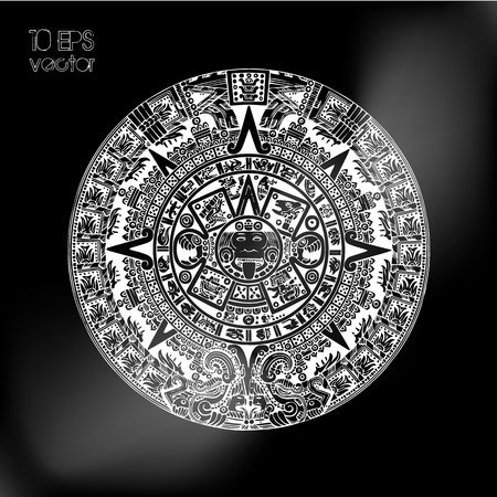 vector mayan calendarのイラスト素材