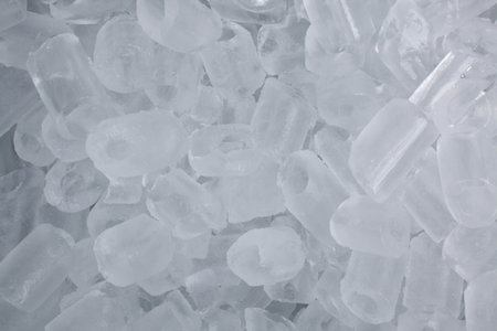 background with ice cubes. ice cubes isolated on white .