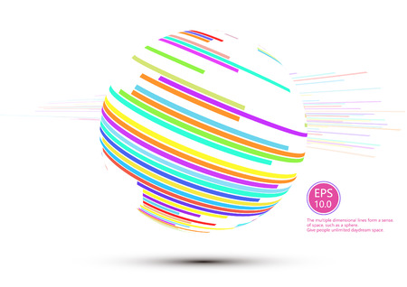 Colorful abstract mosaic sphere, science and technology abstract backgroundのイラスト素材