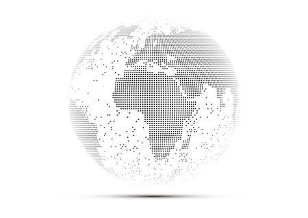 Science and technology image of globe, illustration,international meaning,World map pointのイラスト素材