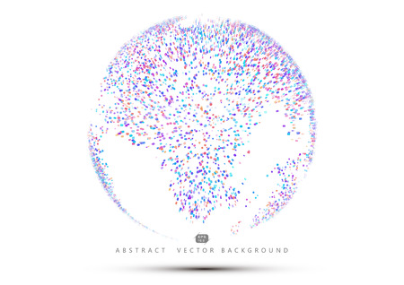 Science and technology image of globe, illustration,international meaning,World map pointのイラスト素材