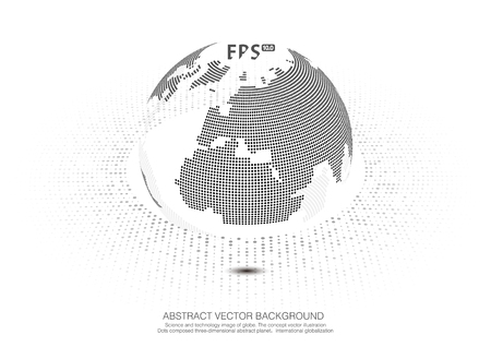 Science and technology image of globe, illustration,international meaning,World map pointのイラスト素材