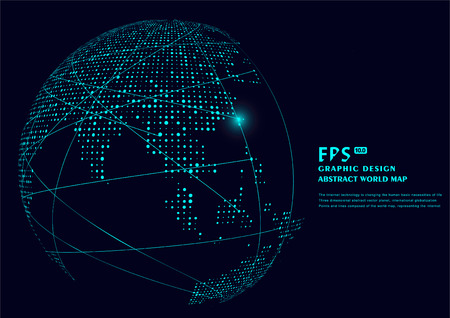 Three-dimensional abstract planet,meaning globalization, internationalizationのイラスト素材