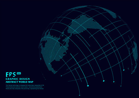 Three-dimensional abstract planet,meaning globalization, internationalizationのイラスト素材