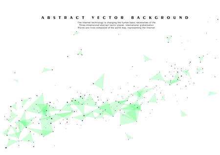 Abstract Polygonal Space Gray Background with Connecting Dots and Linesのイラスト素材