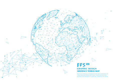 Three-dimensional abstract planet, meaning globalization and internationalizationのイラスト素材
