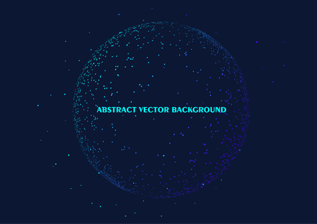 Scattered points composed of spheres meaning technology the Internet internationalization Globalizationのイラスト素材